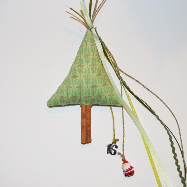 γούρι forest tree - κορδέλα, βαμβάκι, handmade, διακοσμητικό, μέταλλο, χειροποίητα - 2
