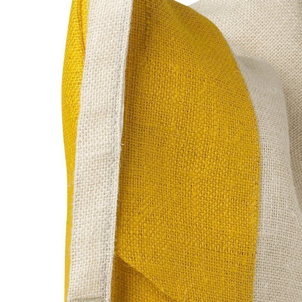 Eco-friendly messenger and shoulder bag, white/yellow - 2