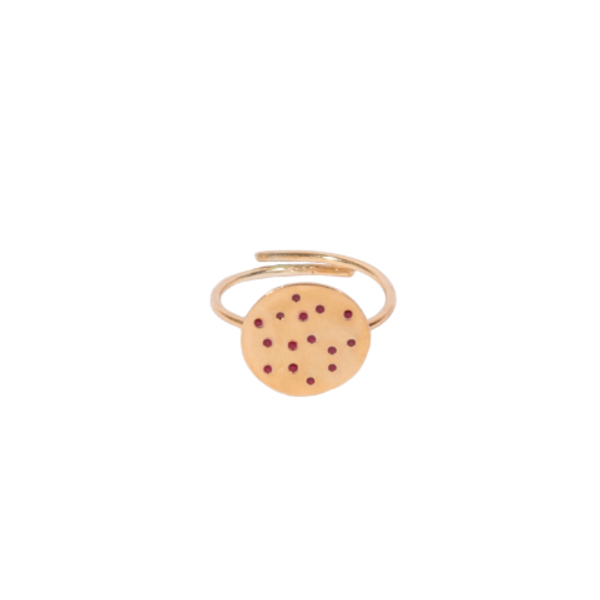 "Polka dot" ring - επιχρυσωμένα, ασήμι 925, γεωμετρικά σχέδια, minimal, μικρά, αυξομειούμενα