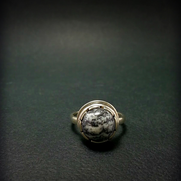 ~Seastone Collection~ "Κόσμος" - Δαχτυλίδι από ασήμι 925 και φυσικό βότσαλο. - ασήμι, handmade, κλασσικό, design, ιδιαίτερο, μοναδικό, μοντέρνο, ασήμι 925, donkey, χειροποίητα, βότσαλα - 2