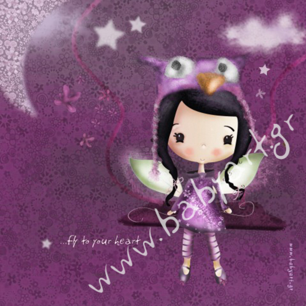 παιδικο κάδρο "Purple fairy" - 2