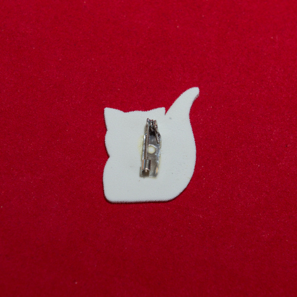 Disapproving cat brooch - πλαστικό, χειροποίητα - 3