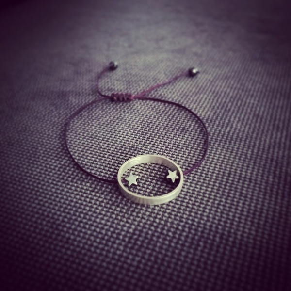 Circle bracelet - ασήμι, ημιπολύτιμες πέτρες, charms, ασήμι 925, αιματίτης, minimal, αυξομειούμενα