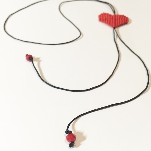 Heart necklace!! - handmade, μοντέρνο, καρδιά, κολιέ, χειροποίητα, all day, must, ερωτευμένοι, δώρα για γυναίκες - 3