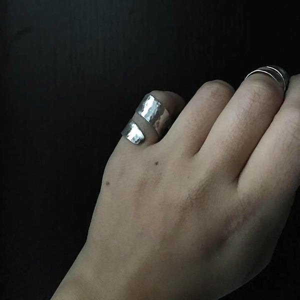 Wraparound | Ασήμι 925 - statement, μοναδικό, γυναικεία, chevalier, ασήμι 925, δαχτυλίδι, γεωμετρικά σχέδια, χειροποίητα, σφυρήλατο, καθημερινό, minimal, boho, ethnic, αυξομειούμενα - 3