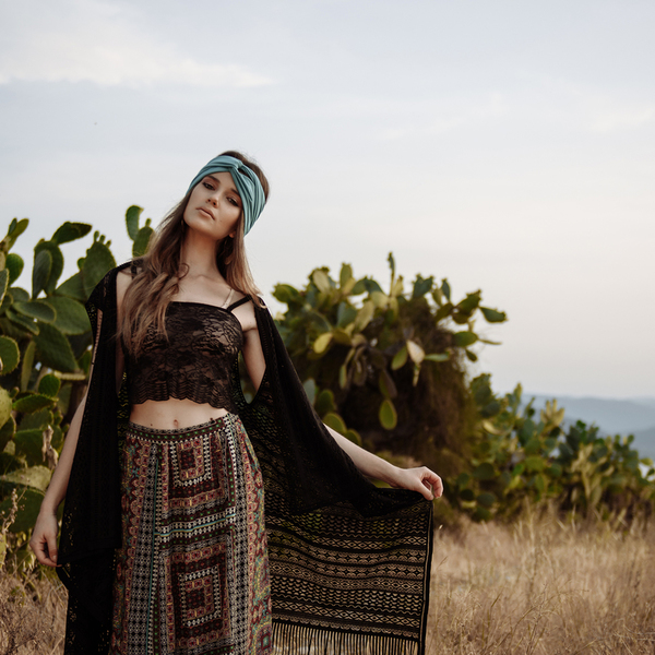 Cassiopeia skirt // limited edition - ύφασμα, μακρύ, boho - 5