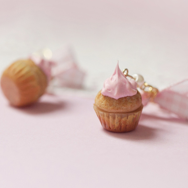 Σκουλαρίκια Cupcakes Φράουλα - 3
