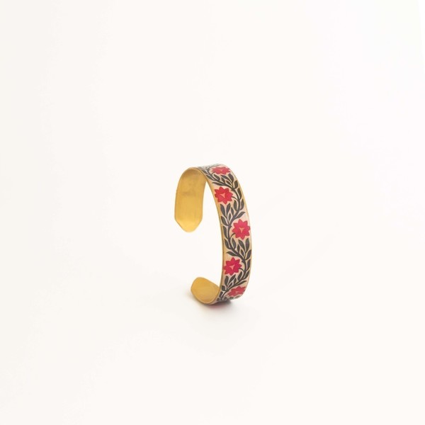 Barcelona collection bracelet, Χειροποιήτο βραχιόλι απο ορείχαλκο επιχρυσωμένο με πολύχρωμα μοτίβα από βαρκελωνέζικα πλακάκια - handmade, fashion, επιχρυσωμένα, ορείχαλκος, σμάλτος, χειροποίητα, ethnic - 2