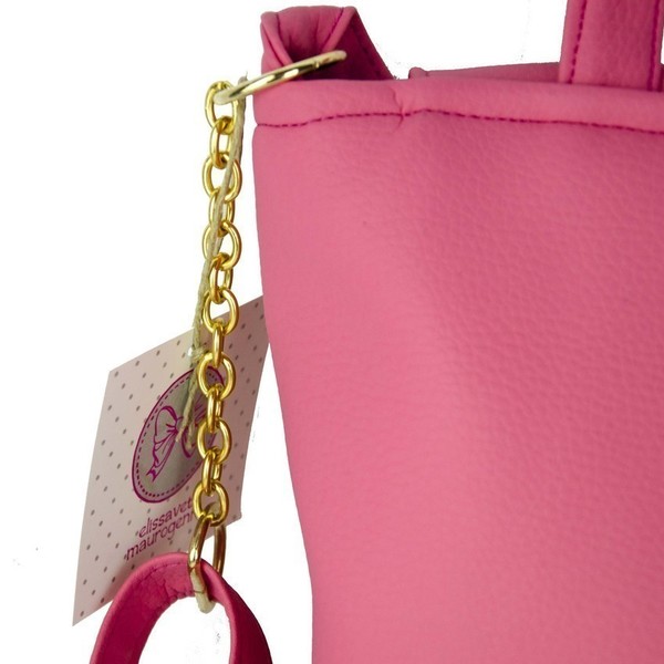 Μini Me Peonia, μίνι ροζ σακίδιο πλάτης με φλοράλ φιόγκο - αλυσίδες, φιόγκος, τσάντα, φλοράλ - 4