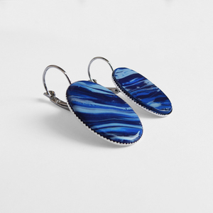 Blue lagoon earrings - πολύχρωμο, καλοκαιρινό, πηλός
