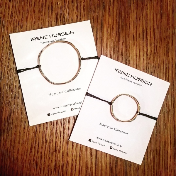 Circle Bracelet - charms, επιχρυσωμένα, κορδόνια, γεωμετρικά σχέδια, minimal, αυξομειούμενα - 2