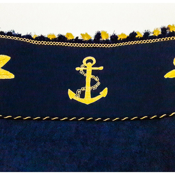 navy beach towel - βαμβάκι