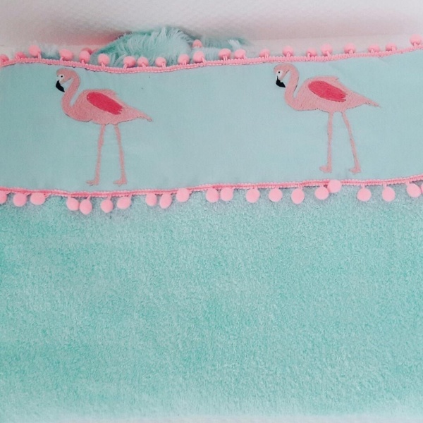 flamingo beach towel - βαμβάκι