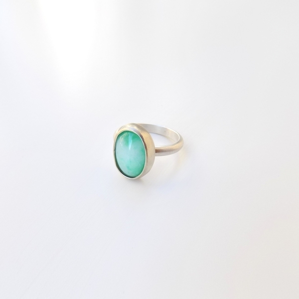 Verde ring | δαχτυλίδι από αλπακά/ασήμι και ημιπολύτιμο λίθο αβεντουρίνη - ημιπολύτιμες πέτρες, handmade, καλοκαιρινό, μοναδικό, ασήμι 925, ανοιξιάτικο, αλπακάς, χειροποίητα, boho, ethnic - 2