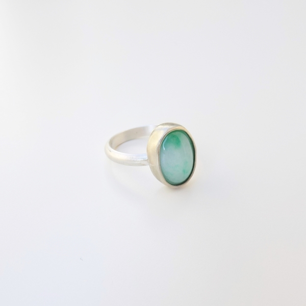 Verde ring | δαχτυλίδι από αλπακά/ασήμι και ημιπολύτιμο λίθο αβεντουρίνη - ημιπολύτιμες πέτρες, handmade, καλοκαιρινό, μοναδικό, ασήμι 925, ανοιξιάτικο, αλπακάς, χειροποίητα, boho, ethnic - 4