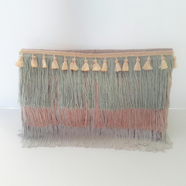 fringe purse - ψάθα