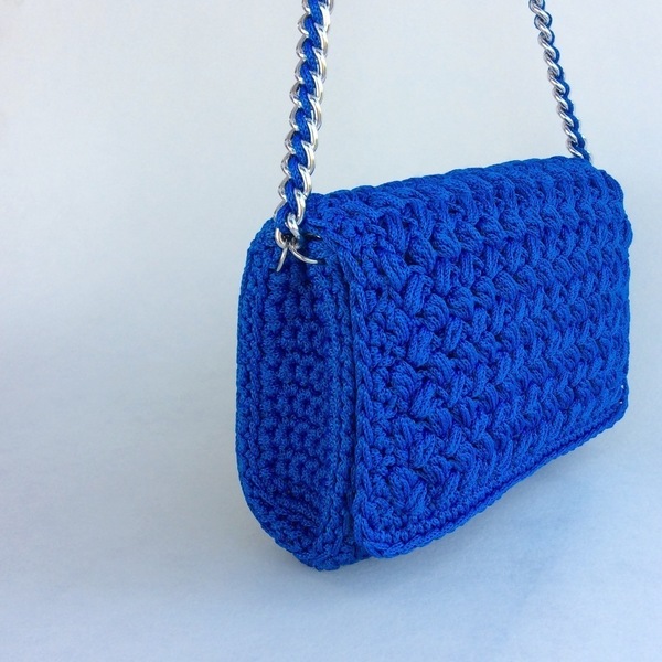 Santorini Crochet Bag - αλυσίδες, crochet, κορδόνια - 3