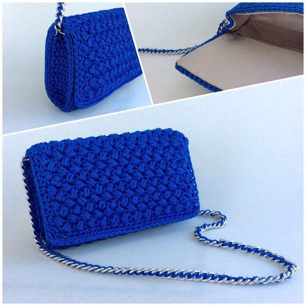 Santorini Crochet Bag - αλυσίδες, crochet, κορδόνια - 4