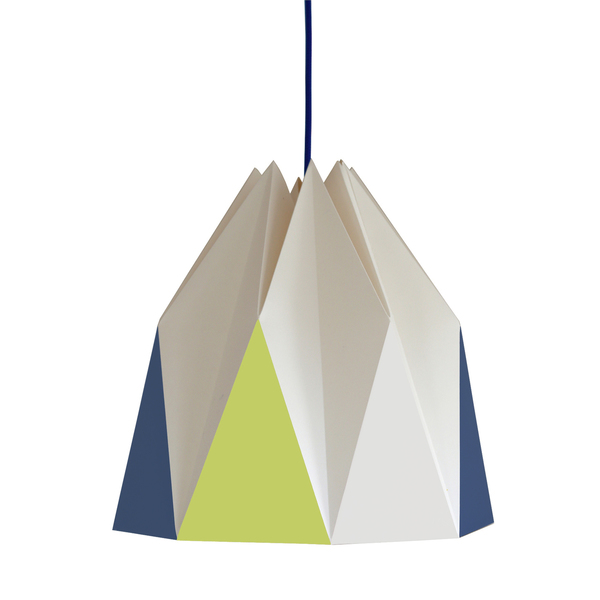χάρτινο μεταξοτυπημένο καπέλο λάμπας origami large με τρια χρώματα - χαρτί, κουζίνα, γεωμετρικά σχέδια, για παιδιά - 2