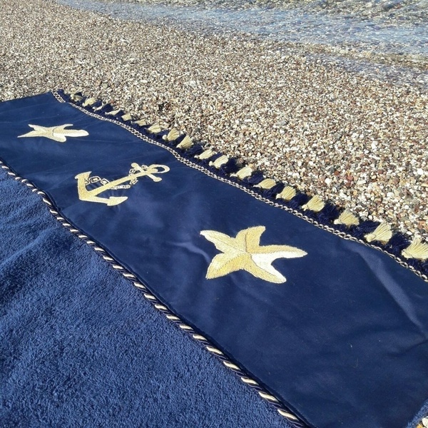navy beach towel - βαμβάκι - 5