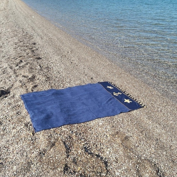 navy beach towel - βαμβάκι - 6