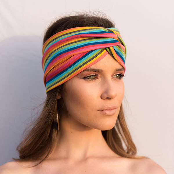 Rainbow headband - κορδέλα, chic, boho - 2