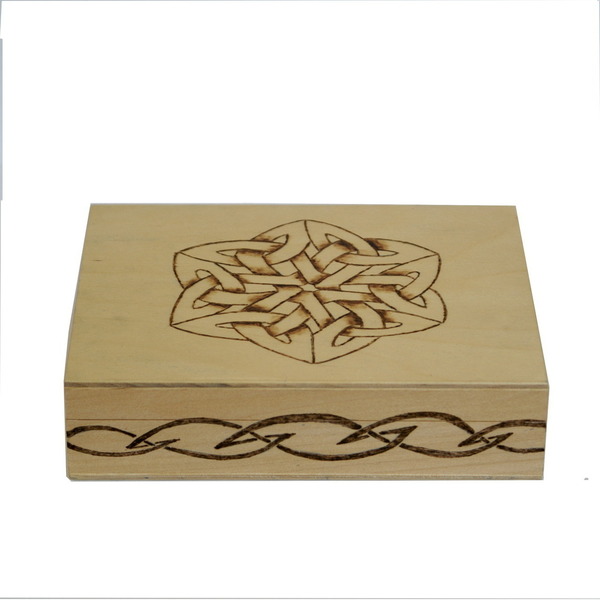 Ξύλινο κουτί για δύο τράπουλες - ξύλο, δώρο, κουτί, χειροποίητα, φελλός - 4
