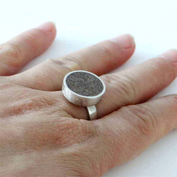 Δαχτυλίδι με τσιμέντο - ασήμι 925, τσιμέντο - 4