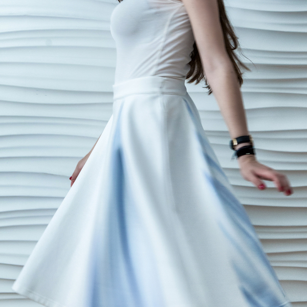 Αέρινη φούστα με πιέτες - Breeze - βαμβάκι, καλοκαιρινό - 2