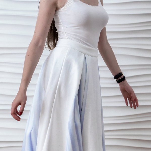 Αέρινη φούστα με πιέτες - Breeze - βαμβάκι, καλοκαιρινό - 3