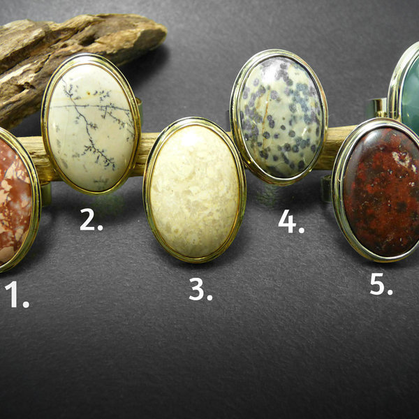 " Pebble onos rings " - Δαχτυλίδια από αλπακά και ορείχαλκο με φυσικά βότσαλα. - ημιπολύτιμες πέτρες, chic, handmade, βραδυνά, fashion, καλοκαιρινό, vintage, κλασσικό, design, ιδιαίτερο, μοναδικό, μοντέρνο, γυναικεία, καλοκαίρι, ορείχαλκος, σύρμα, αιματίτης, donkey, χειροποίητα, boho, ethnic - 2