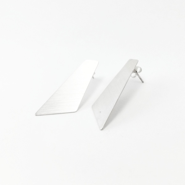Minimal Mood- μίνιμαλ σκουλαρίκια αρχιτεκτονικού τύπου - επιχρυσωμένα, ασήμι 925, στυλ, γεωμετρικά σχέδια, minimal, καρφωτά, μικρά