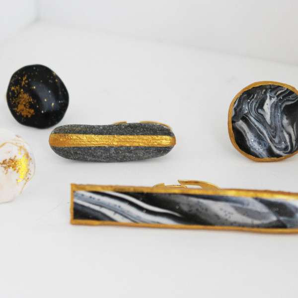 Πέτρινο Δαχτυλίδι - handmade, design, μοναδικό, πέτρα, πέτρα, ακρυλικό, μέταλλο, δαχτυλίδι, χειροποίητα, minimal - 3