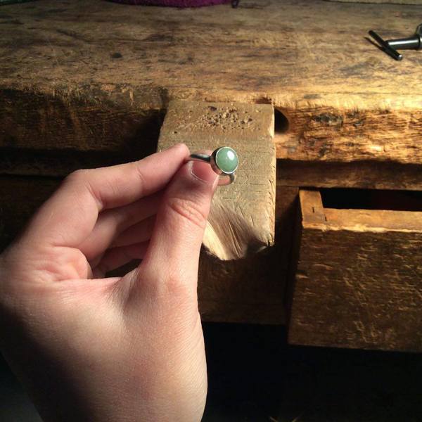 Aquamarine ring | δαχτυλίδι από αλπακά και πέτρα ακουαμαρίνα - ημιπολύτιμες πέτρες, handmade, καλοκαιρινό, γυναικεία, καλοκαίρι, ασήμι 925, αλπακάς, χειροποίητα, χαρούμενο - 2