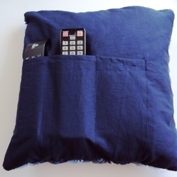 Τούλινο μπλε μαξιλάρι - ύφασμα, μαξιλάρια - 3
