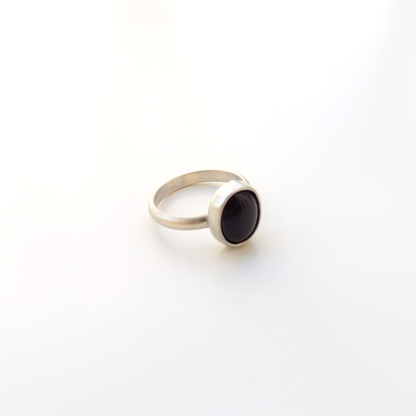 Fuerza | δαχτυλίδι από αλπακά και μαύρη ημιπολύτιμη πέτρα όνυχα - ημιπολύτιμες πέτρες, handmade, γυναικεία, αλπακάς, όνυχας, χειροποίητα, boho, ethnic - 2