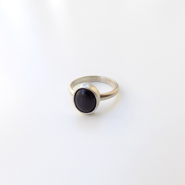 Fuerza | δαχτυλίδι από αλπακά και μαύρη ημιπολύτιμη πέτρα όνυχα - ημιπολύτιμες πέτρες, handmade, γυναικεία, αλπακάς, όνυχας, χειροποίητα, boho, ethnic - 4