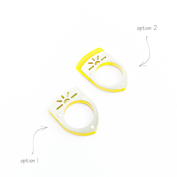 Sunshine, Χειροποίητο δαχτυλίδι, ήλιος, καλοκαίρι - handmade, μοντέρνο, ασήμι 925, αλπακάς, χειροποίητα, plexi glass - 2