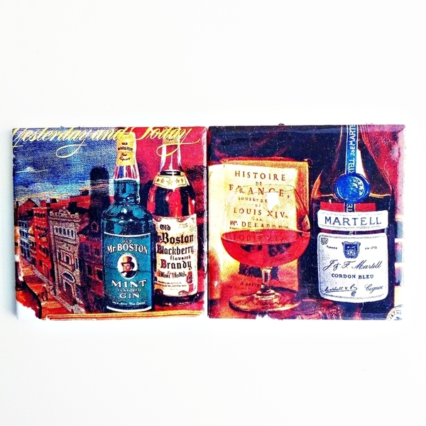 Σουβέρ κεραμικά ''Whiskey'' σετ 4 τμχ - γυαλί, ανδρικά, σουβέρ, δώρο, κεραμικό, κεραμικό, χειροποίητα, δωράκι, διακοσμητικά μπουκάλια