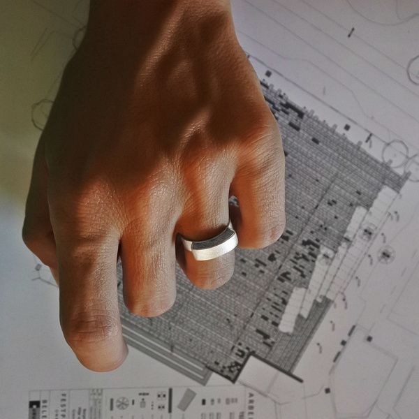 ○ Koufonisia | δαχτυλίδι από ασήμι 925 και τσιμέντο | ελληνικά νησιά - ασήμι, ασήμι 925, τσιμέντο, χειροποίητα - 2