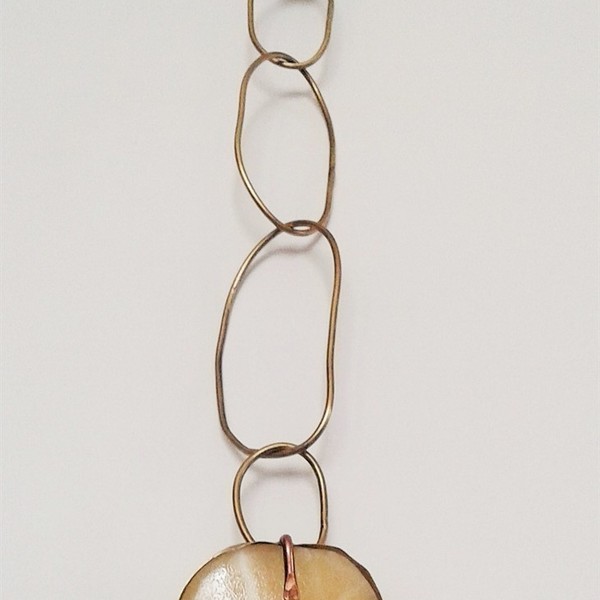 Stone necklace no1, χειροποίητο μακρύ κολιέ από ορείχαλκο - chic, handmade, fashion, ορείχαλκος, χαλκός, μακρύ, κολιέ, χειροποίητα, boho - 2