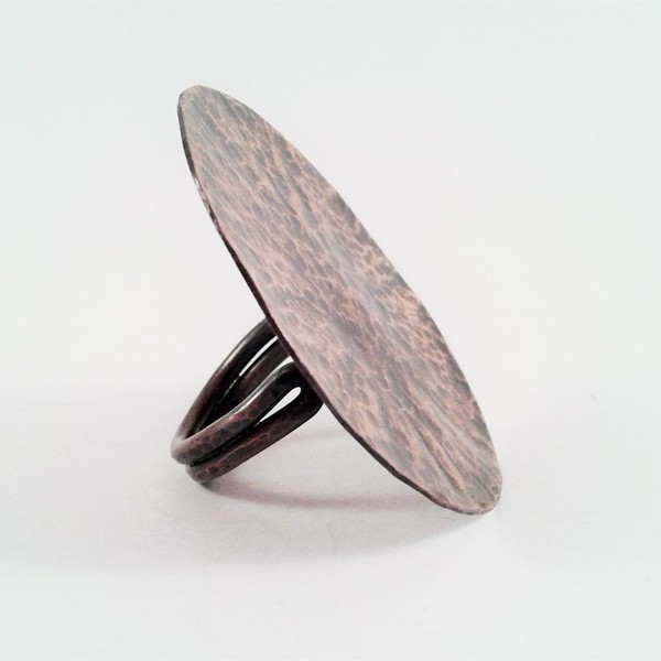 Circle of copper, χειροποίητο μοναδικό δαχτυλίδι, statement - statement, chic, handmade, χαλκός, δαχτυλίδι, δαχτυλίδια, χειροποίητα, boho