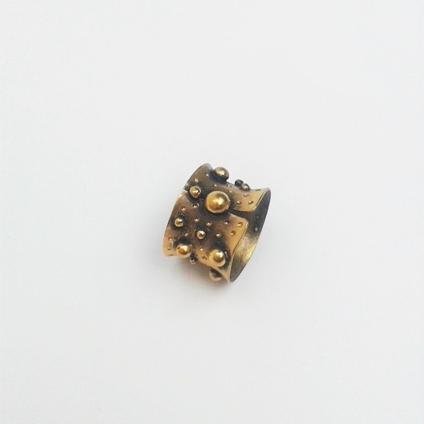 Little gold balls ring, χειροποίητο δαχτυλίδι - statement, chic, handmade, fashion, ορείχαλκος, δαχτυλίδι, δαχτυλίδια, χειροποίητα, boho - 3