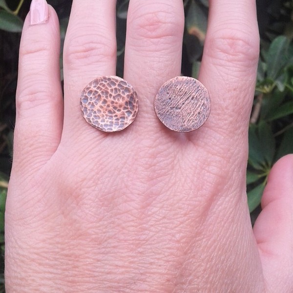 Two circle ring - χειροποίητο δαχτυλίδι, γεωμετρικά σχέδια, κύκλοι - statement, chic, handmade, fashion, χαλκός, δαχτυλίδι, δαχτυλίδια, χειροποίητα, boho - 3