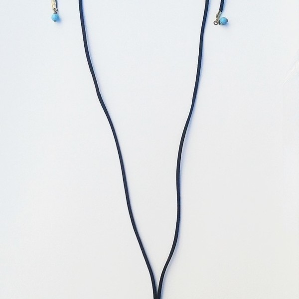 Multi pierced circle necklace - χειροποίητο κολιέ σε μαύρο σατέν κορδόνι - statement, chic, handmade, σατέν, ορείχαλκος, κολιέ, κορδόνια, χειροποίητα, boho - 3