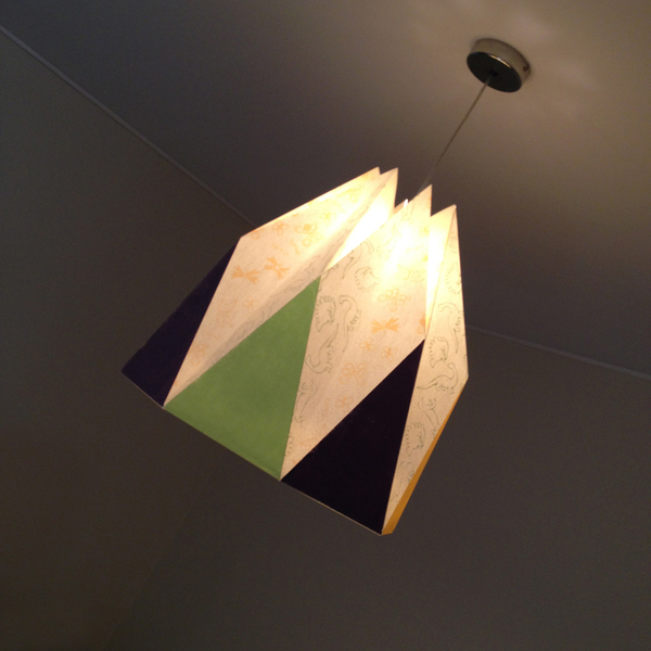 Χάρτινο καπέλο λάμπας origami μεγάλο - χαρτί, δώρο, δώρα γάμου, για παιδιά, οροφής - 3