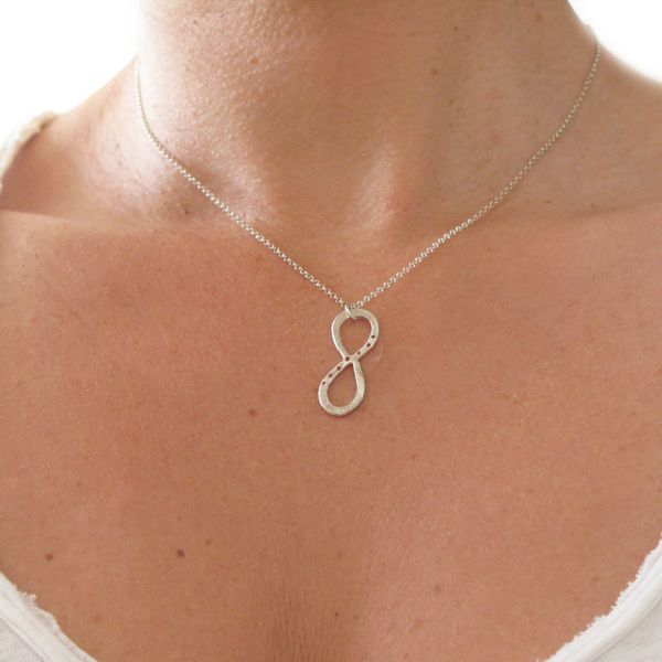 Άπειρο κολιέ με αλυσίδα / silver chain necklace / infinity necklace/handmade necklace - ασήμι, charms, μοναδικό, επιχρυσωμένα, ασήμι 925, μακρύ, κορίτσι, δώρο, άπειρο, κρεμαστά, έλληνες σχεδιαστές - 5