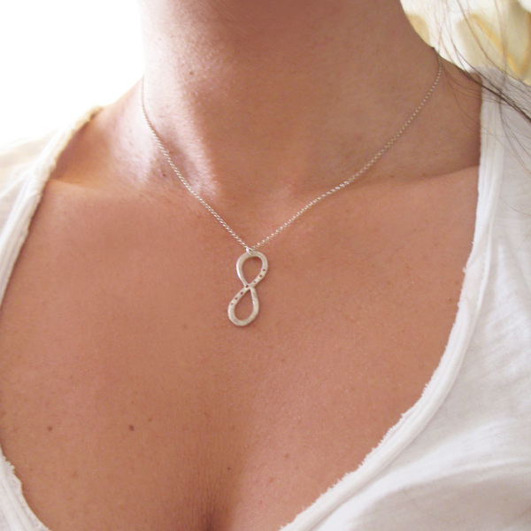 Άπειρο κολιέ με αλυσίδα / silver chain necklace / infinity necklace/handmade necklace - ασήμι, charms, μοναδικό, επιχρυσωμένα, ασήμι 925, μακρύ, κορίτσι, δώρο, άπειρο, κρεμαστά, έλληνες σχεδιαστές - 3