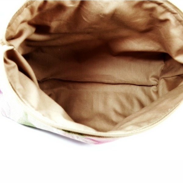 Cosmetic bag with bow! - ύφασμα, φιόγκος, chic, fashion, design, ζωγραφισμένα στο χέρι, μοναδικό, γυναικεία, αγάπη, χειροποίητα - 3