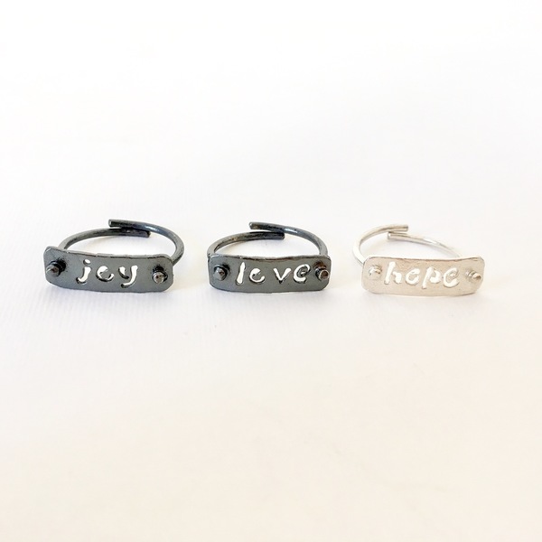 love/joy/hope δαχτυλίδια//ασήμι 925 - chic, ασήμι 925, δαχτυλίδια